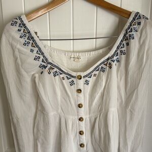 Bohemian White Blouse